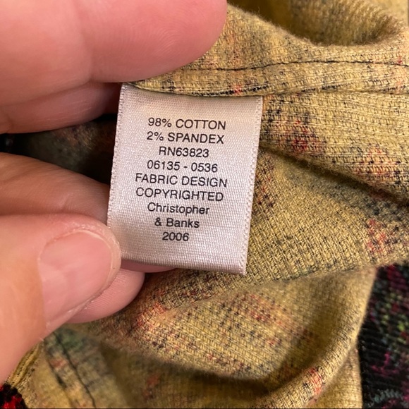 Christopher & Banks Corduroy Floral Jacket - Picture 7 of 8